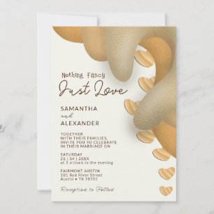 Nothing Fancy Just Love Boho Casual Wedding Invitation