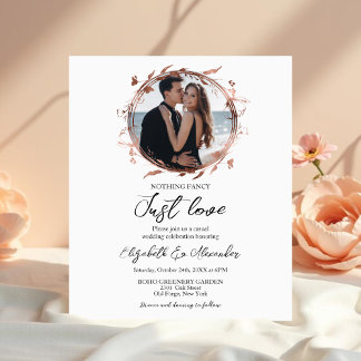 Nothing Fancy Just Love Budget Wedding Invitation