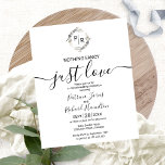 Nothing Fancy Just Love Budget Wedding Invitation<br><div class="desc">A simple chic monogram watercolor floral grey, cream and beige wedding invitation. Easy to personalize with your details. Modern boho wedding invitation editable, wreaths photo wedding invitation, customizable, calligraphy handwritten font, simple, elegant. CUSTOMIZATION: If you need design customization, please contact me through chat; if you need information about your order,...</div>