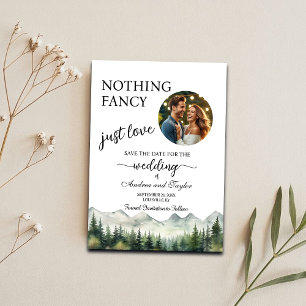 Nothing Fancy Just Love Casual Photo Wedding Save The Date
