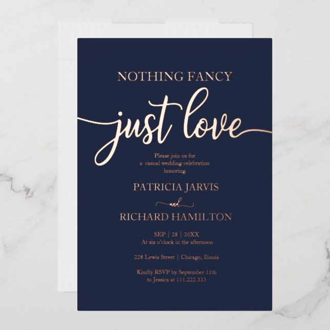 Nothing Fancy Just Love Casual Wedding (Envelope)