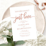 Nothing Fancy Just Love Casual Wedding Invitation<br><div class="desc">Nothing Fancy Just Love Casual Wedding Invitation</div>