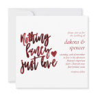 Nothing Fancy Just Love | Dark Crimson Red Wedding