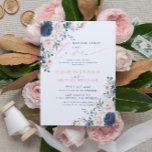 Nothing Fancy Just Love Dusty Blue Blush Wedding Invitation<br><div class="desc">Create the perfect invitation for a casual wedding, or after-elopement reception celebration, with this modern, trendy, dusty blue and blush pink watercolor floral, featuring hand lettered script typography. Contact designer for matching products. Thank you sooo much for supporting our small business, we really appreciate it! We are so happy you...</div>