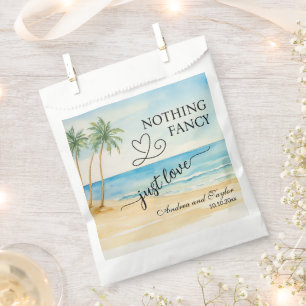 Nothing Fancy Just Love Elegant Wedding  Favour Bag
