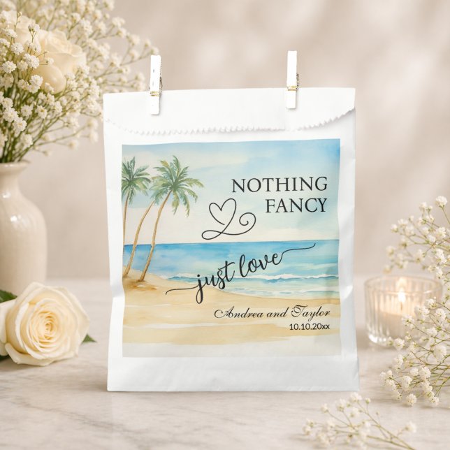 Nothing Fancy Just Love Elegant Wedding  Favour Bag (Creator Uploaded)