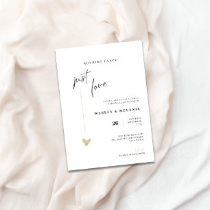 Nothing Fancy Just Love Elegant Wedding Invitation