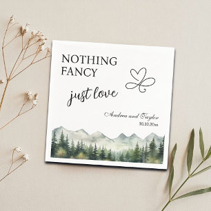 Nothing Fancy Just Love Elegant Wedding Napkin