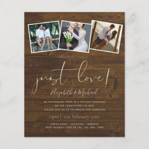 Nothing Fancy Just Love Elopement Announcement
