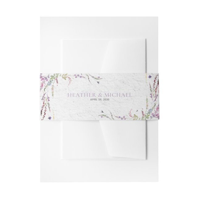 Nothing Fancy Just Love Floral Casual Wedding  Invitation Belly Band (Front Example)