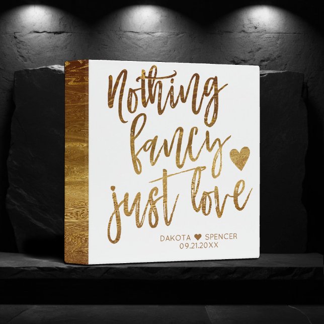Nothing Fancy Just Love | Gold Heart Micro Wedding Binder (Creator Uploaded)