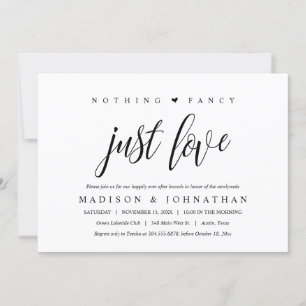 Nothing Fancy, Just Love Happily Ever After Brunch Invitation