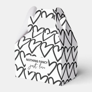 Nothing Fancy Just Love Heart Pattern Wedding Favor Box