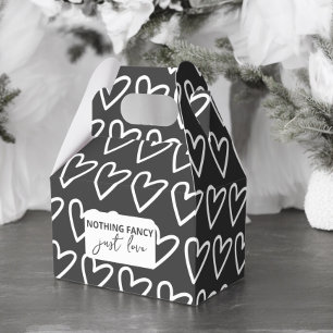 Nothing Fancy Just Love Heart Pattern Wedding Favor Box
