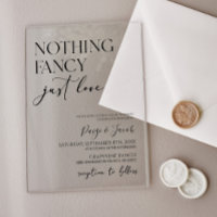 Nothing Fancy Just Love Minimalist Casual Wedding
