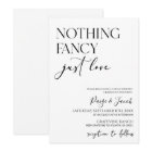 Nothing Fancy Just Love Minimalist Casual Wedding