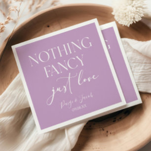 Nothing Fancy Just Love Minimalist Casual Wedding Napkin