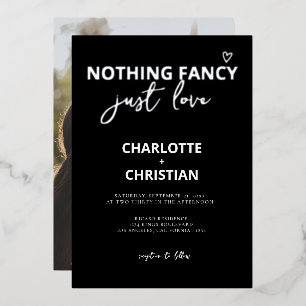 Nothing Fancy Just Love Minimalist Wedding