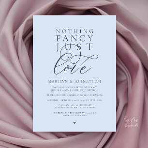 Nothing Fancy Just Love, Modern Reception Dinner  Invitation