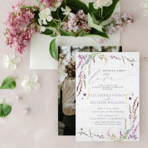 Nothing Fancy Just Love Photo Casual Wedding Invitation