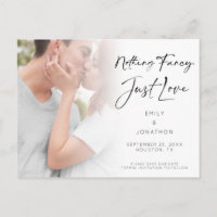 Nothing Fancy Just Love Photo Save the Date