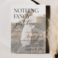 Nothing Fancy Just Love Picture Casual Wedding