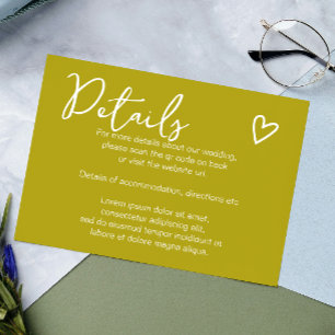 Nothing Fancy Just Love QR Code Groovy Green Enclosure Card