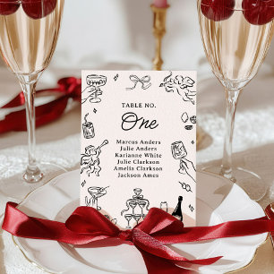Nothing Fancy, Just Love Quirky & Whimsical Table Number