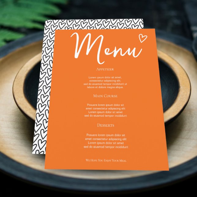 Nothing Fancy Just Love Retro Wedding Menu (Nothing Fancy Just Love Retro Wedding Menus from Ricaso. Fun colorful mix & match collection.)