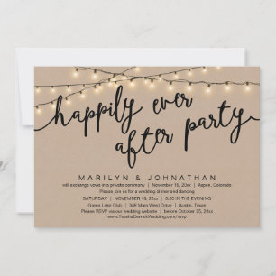 Nothing Fancy, Just Love, Rustic Wedding Dinner Invitation