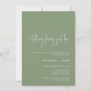Nothing Fancy Just Love Sage Engagement Party Invitation