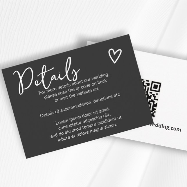 Nothing Fancy Just Love Simple QR Code Enclosure Card (Nothing Fancy Just Love Simple QR Code Enclosure Cards from Ricaso. Easy add own website QR code )