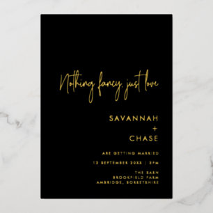 Nothing Fancy Just Love Simple Wedding Gold