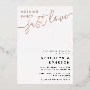 Nothing Fancy Just Love Wedding