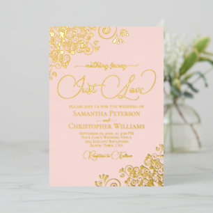 Nothing Fancy Just Love Wedding Blush Pink & Gold