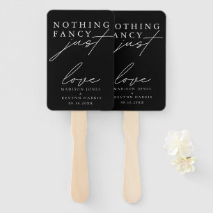 Nothing Fancy Just Love Wedding Hand Fan