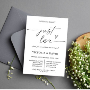 Nothing fancy just love wedding invitation