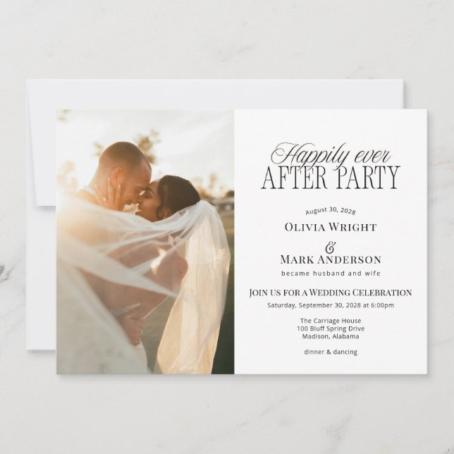 Nothing Fancy Just Love Wedding Invitation (Front)