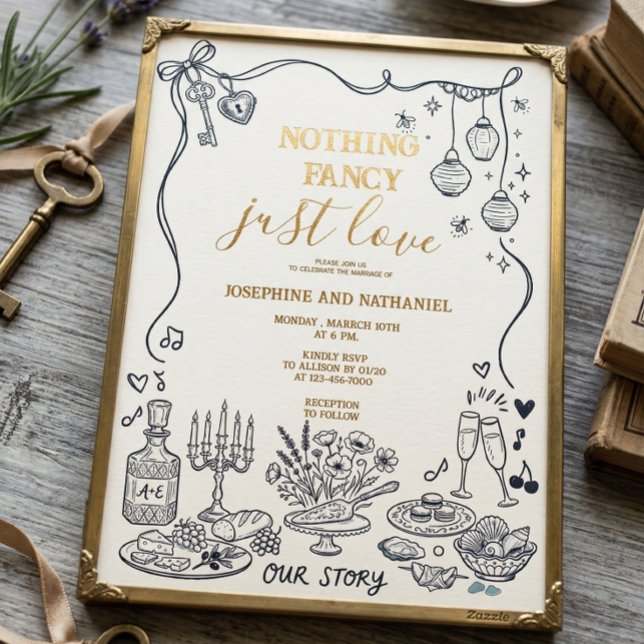 Nothing Fancy Just Love Western Wedding Invitation (Creator Uploaded)
