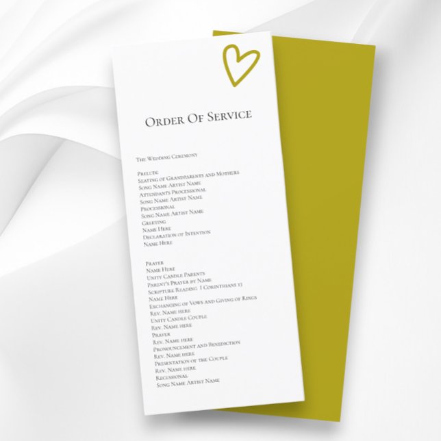 Nothing Fancy Order of Service Colourful Program (Nothing Fancy Order of Service Colorful Programs from Ricaso. Retro wedding colors, others available)