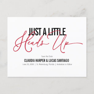 Nothing Fancy Save the Date Postcard