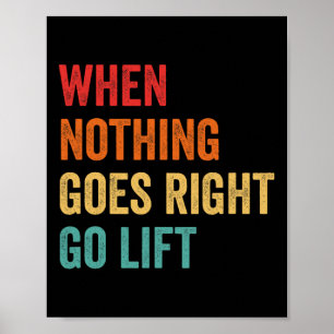 Nothing Goes Right - Bodybuilding Caption  Poster