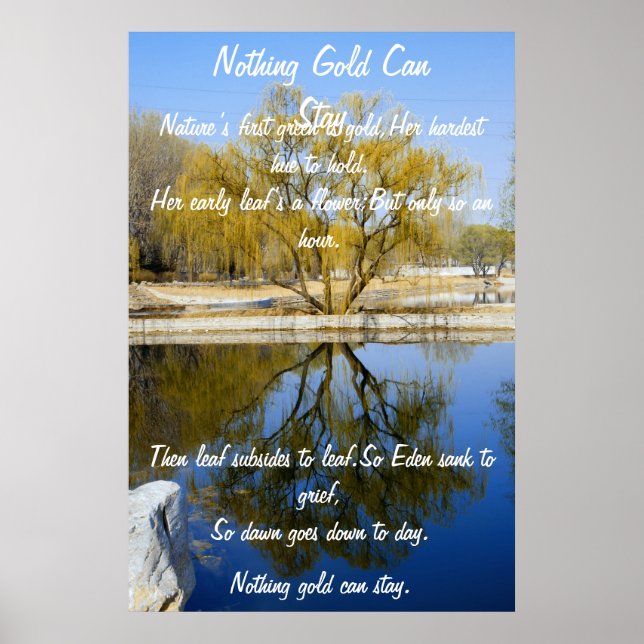 Nothing Gold Can Stay Willow Tree Poster (Front)
