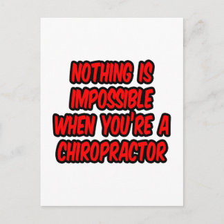 Nothing Is Impossible...Chiropractor Postcard