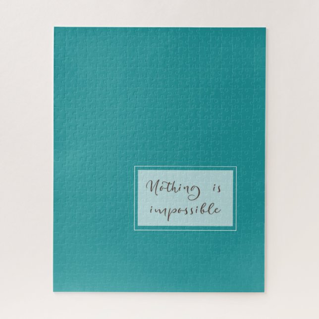 Nothing Is Impossible: Sage Green 006 Jigsaw Puzzle (Vertical)