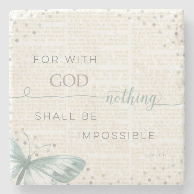 Nothing Is Impossible Stone Coaster (Front)