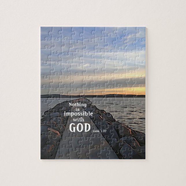 Nothing Is Impossible With God Jigsaw Puzzle (Vertical)
