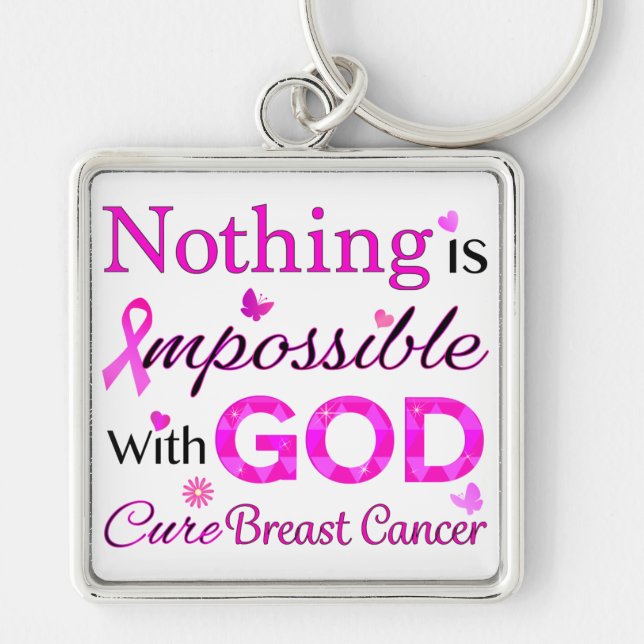 Nothing is Impossible With GOD Keychain (Front)