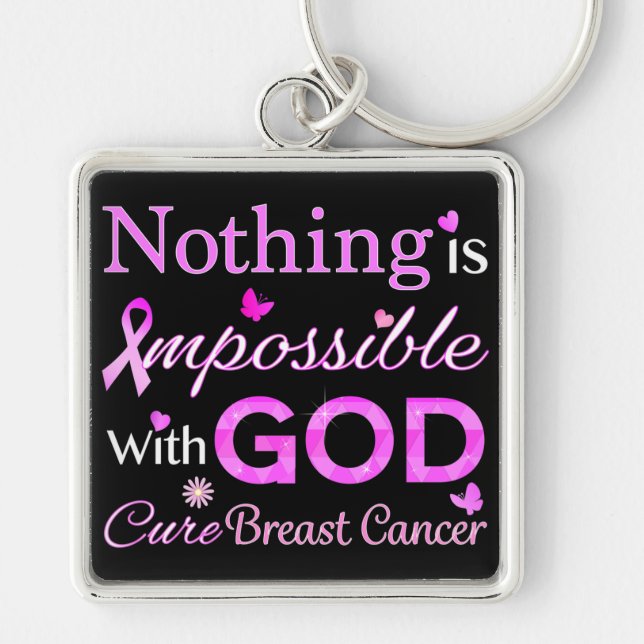 Nothing is Impossible With GOD Keychain (Front)