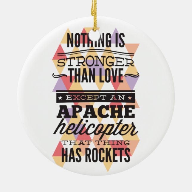 Nothing Is Stronger Than Love Ceramic Ornament (Back)